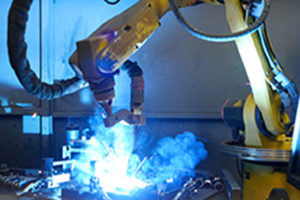 Robotic welder in operation